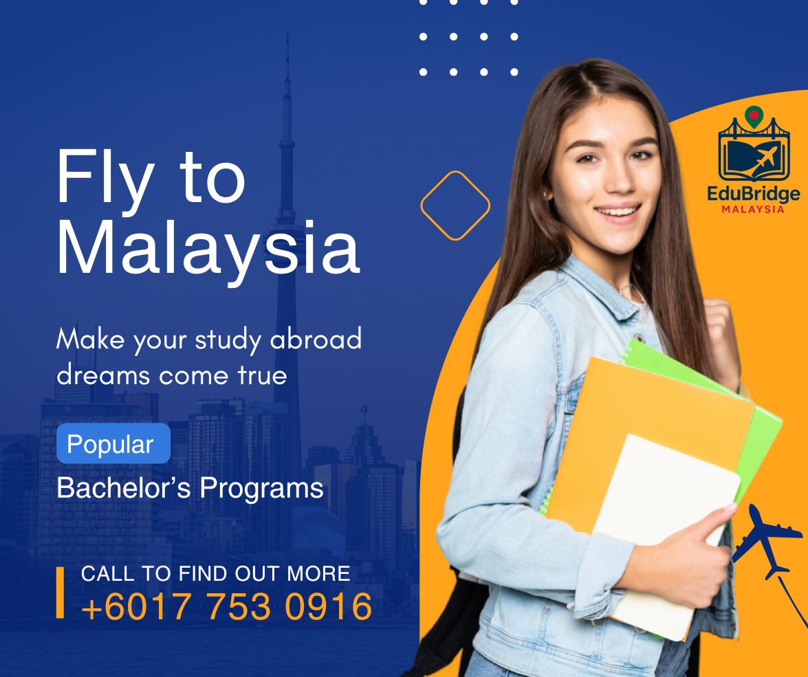 Blue and Orange Modern Study Abroad Promotion Facebook Post